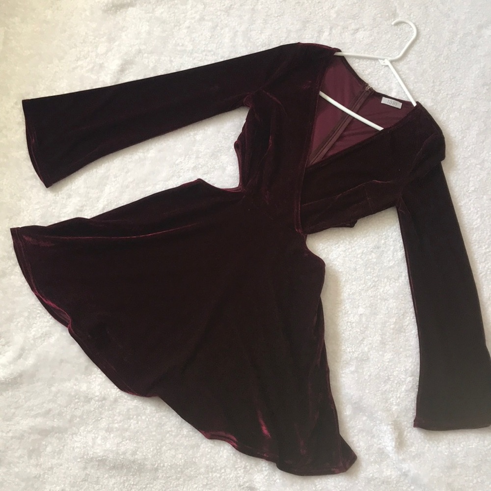 A velvet skater dress